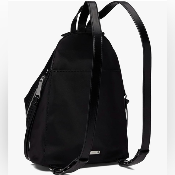 Rebecca Minkoff Nylon Medium Zip Julian Backpack, Black - Picture 4 of 5